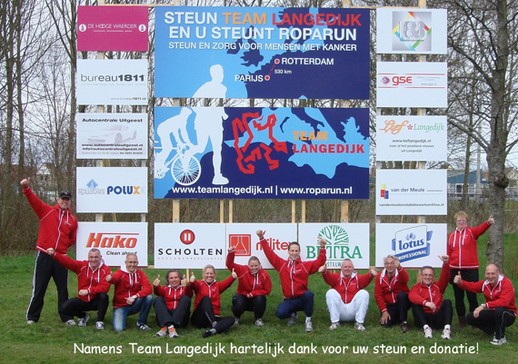Roparun 2013 team Langedijk